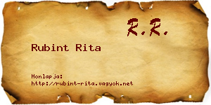 Rubint Rita névjegykártya